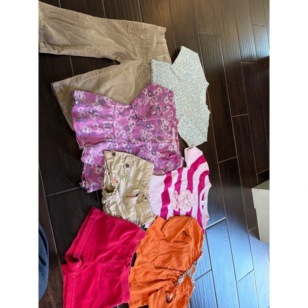 Toddler Girls Clothing Lot 7pc Old Navy Gymboree OshKosh 18M 2T Floral Striped
